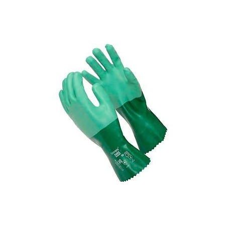 Ansell Neoprene Coated Gloves, Neoprene, Rough, 3 Abrasion Level, Green, 8 12 PK 212511